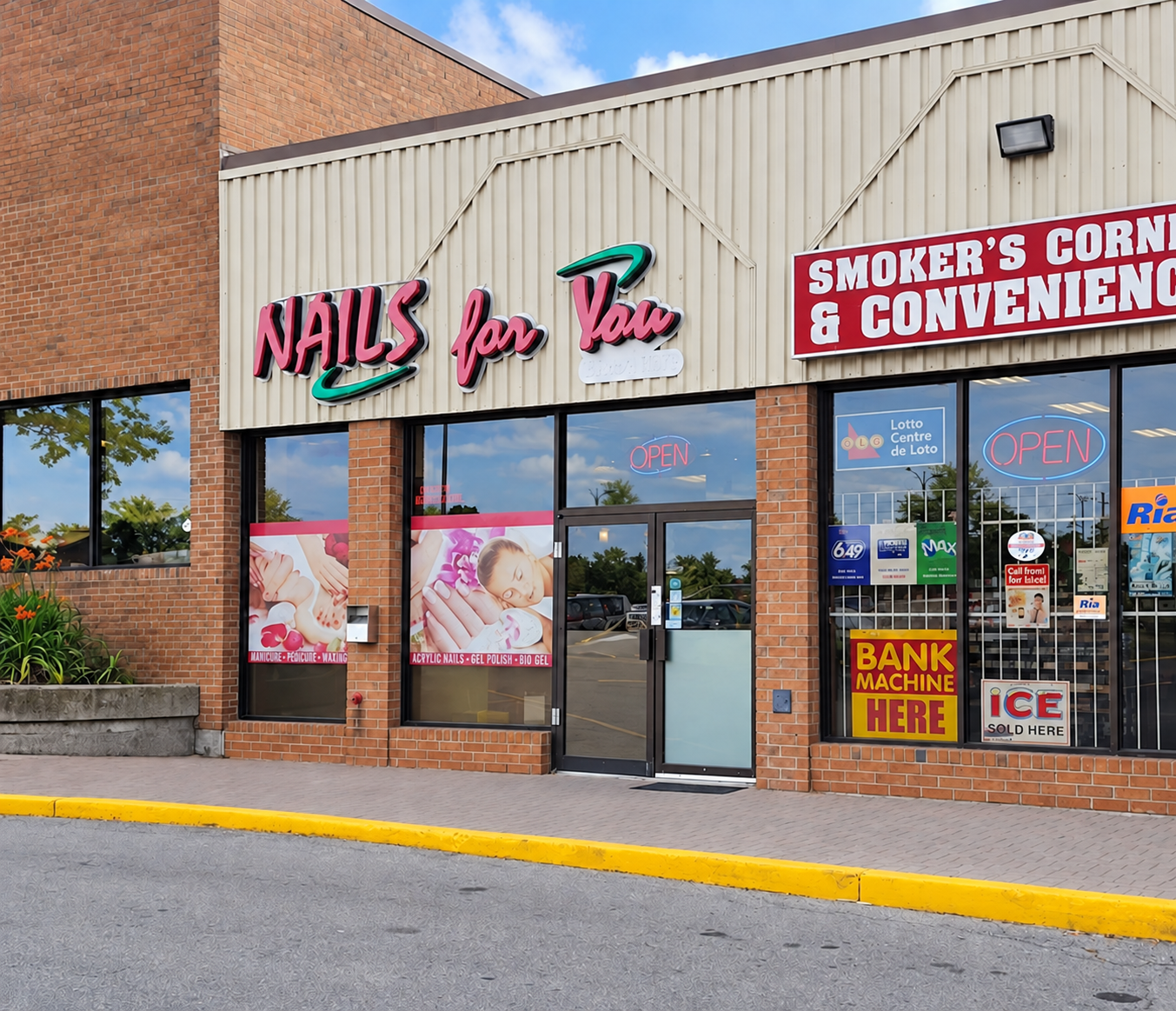 Storefront of Nails for You by TK at 1801 Dundas St E #20 in Whitby